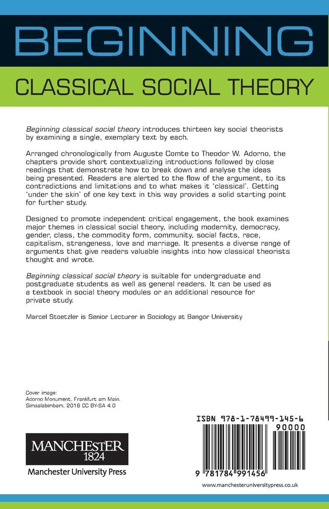 Weitere Ansicht: Beginning classical social theory | Marcel Stoetzler