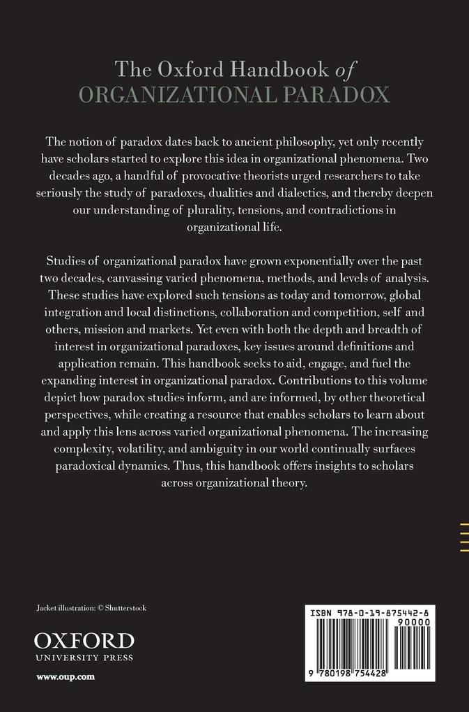 Weitere Ansicht: OHB ORGANIZATIONAL PARADOX OHBK C | Smith Et Al