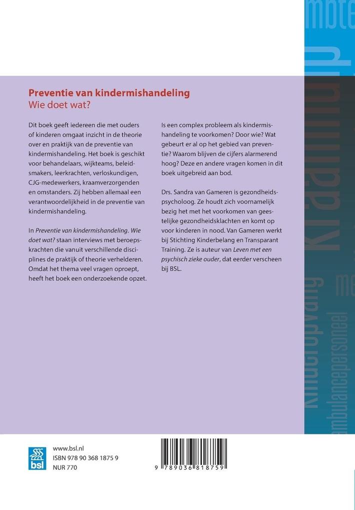 Weitere Ansicht: Preventie van kindermishandeling | Sandra van Gameren
