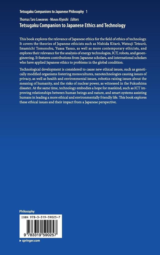 Weitere Ansicht: Tetsugaku Companion to Japanese Ethics and Technology