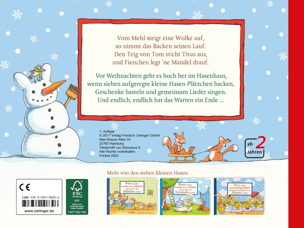 Weitere Ansicht: Wenn sieben weihnachtliche Hasen fröhlich um die Tanne rasen | Sabine Praml