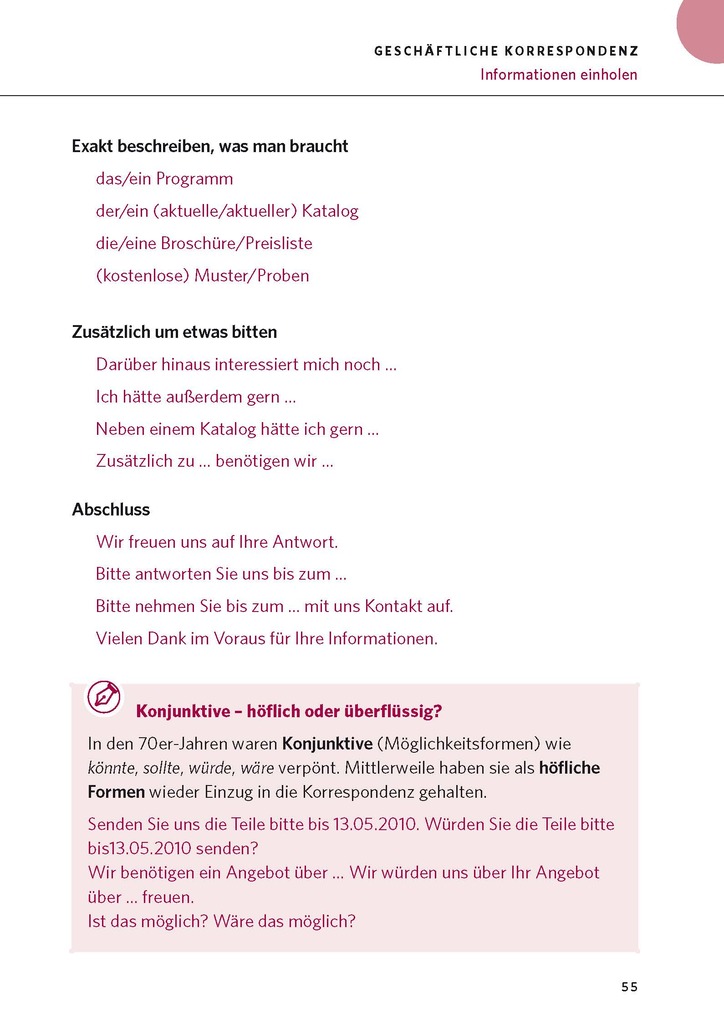 Weitere Ansicht: PONS Briefe, E-Mails & Bewerbungen