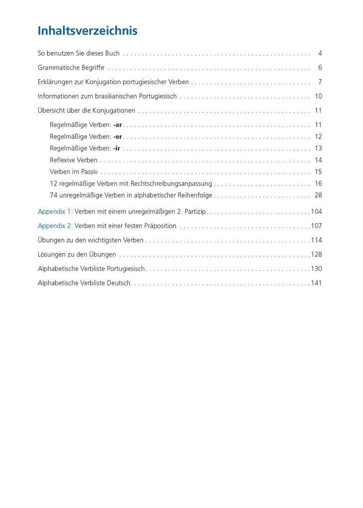 Weitere Ansicht: PONS Verbtabellen Portugiesisch