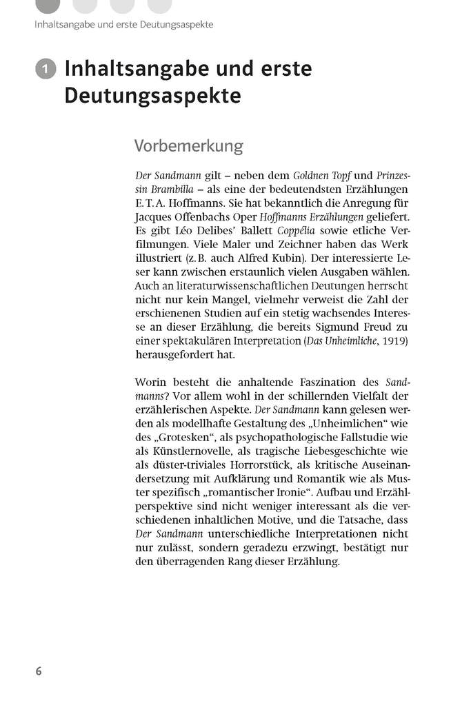 Weitere Ansicht: Lektürehilfen E.T.A. Hoffmann "Der Sandmann"