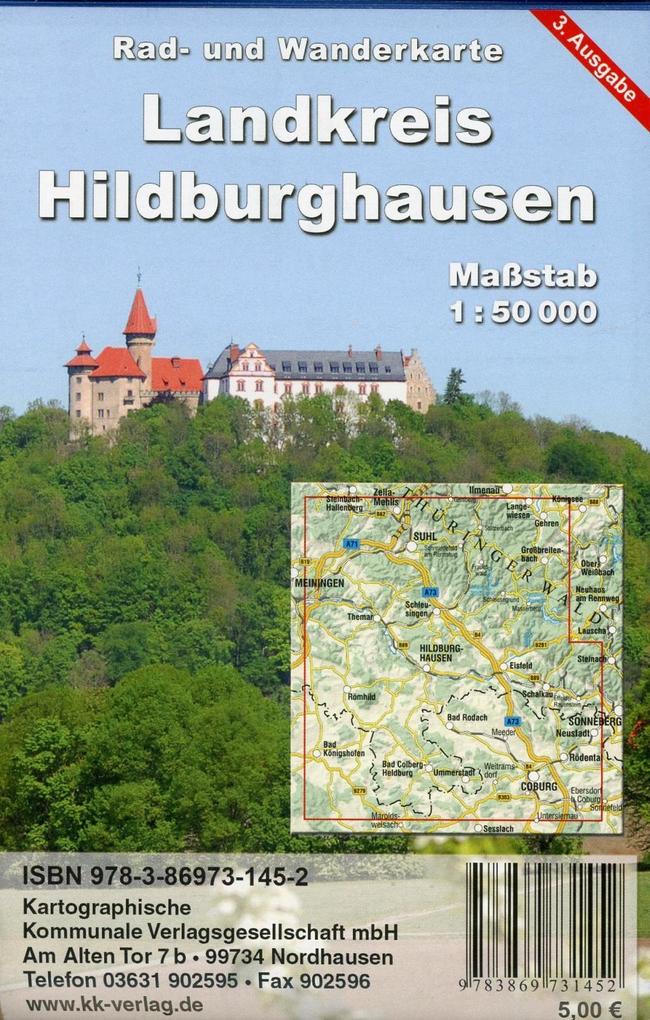 Landkreis Hildburghausen 1 : 50 000 Rad- und Wanderkarte (Blätter und