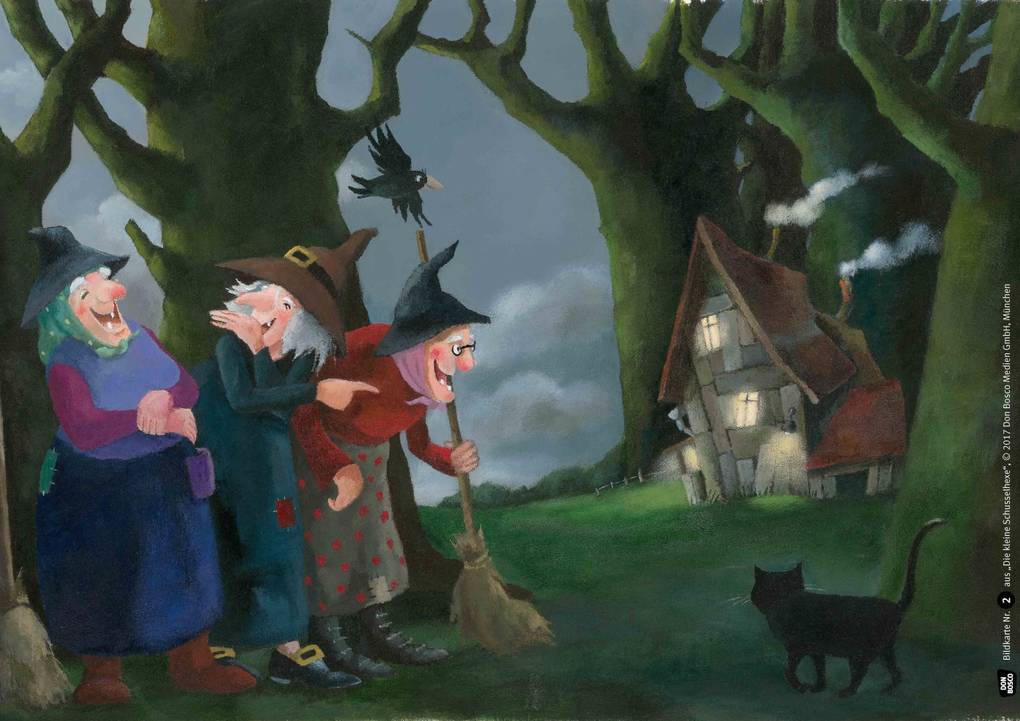 Weitere Ansicht: Die kleine Schusselhexe. Kamishibai Bildkartenset. | Anu Stohner