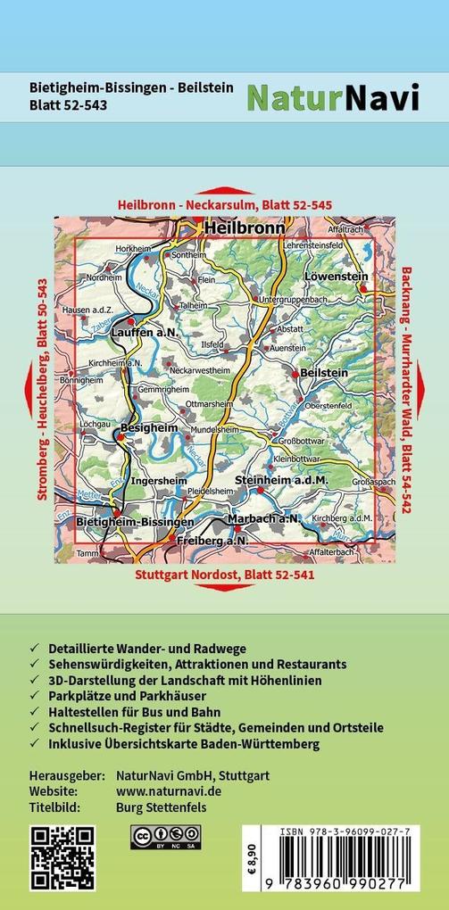 Weitere Ansicht: Bietigheim-Bissingen - Beilstein 1 : 25 000, Blatt 52-543