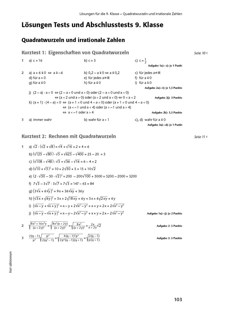 Weitere Ansicht: Fit in Test und Klassenarbeit - Mathematik 9./10. Klasse Gymnasium | Wolfgang Göbels