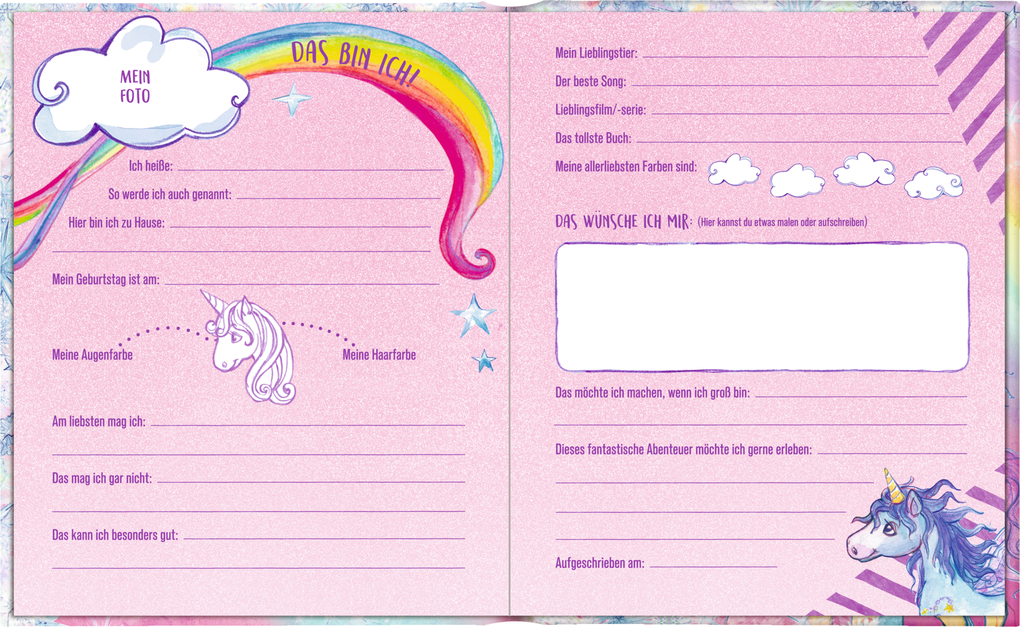 Weitere Ansicht: Freundebuch - Einhorn-Paradies - Meine Freunde