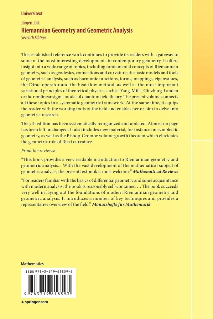 Weitere Ansicht: Riemannian Geometry and Geometric Analysis | Jürgen Jost
