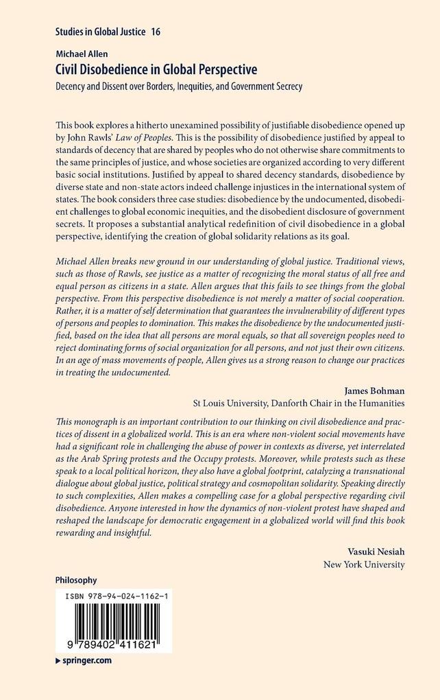 Weitere Ansicht: Civil Disobedience in Global Perspective | Michael Allen