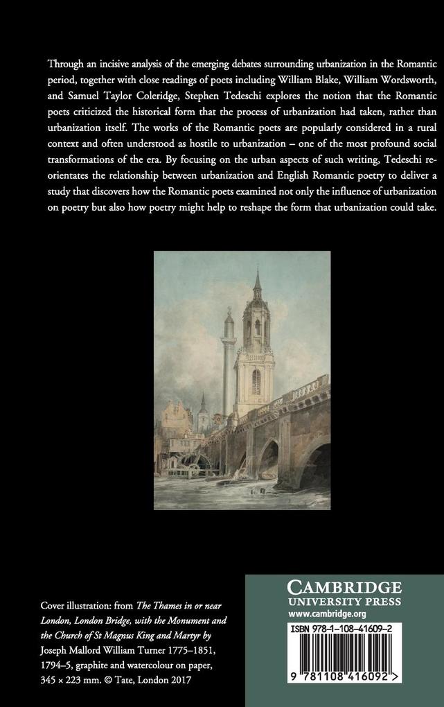 Weitere Ansicht: Urbanization and English Romantic Poetry | Stephen Tedeschi