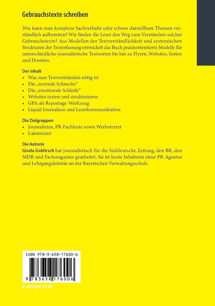 Weitere Ansicht: Gebrauchstexte schreiben | Gisela Goblirsch