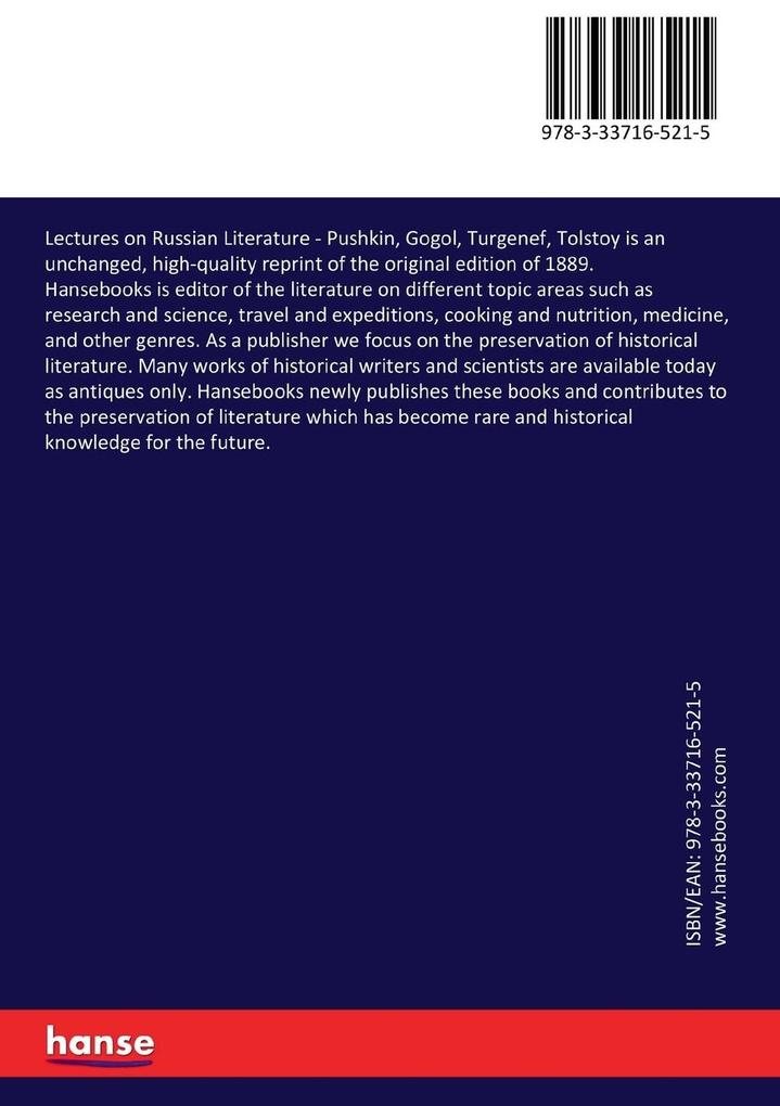 Weitere Ansicht: Lectures on Russian Literature | Ivan Panin