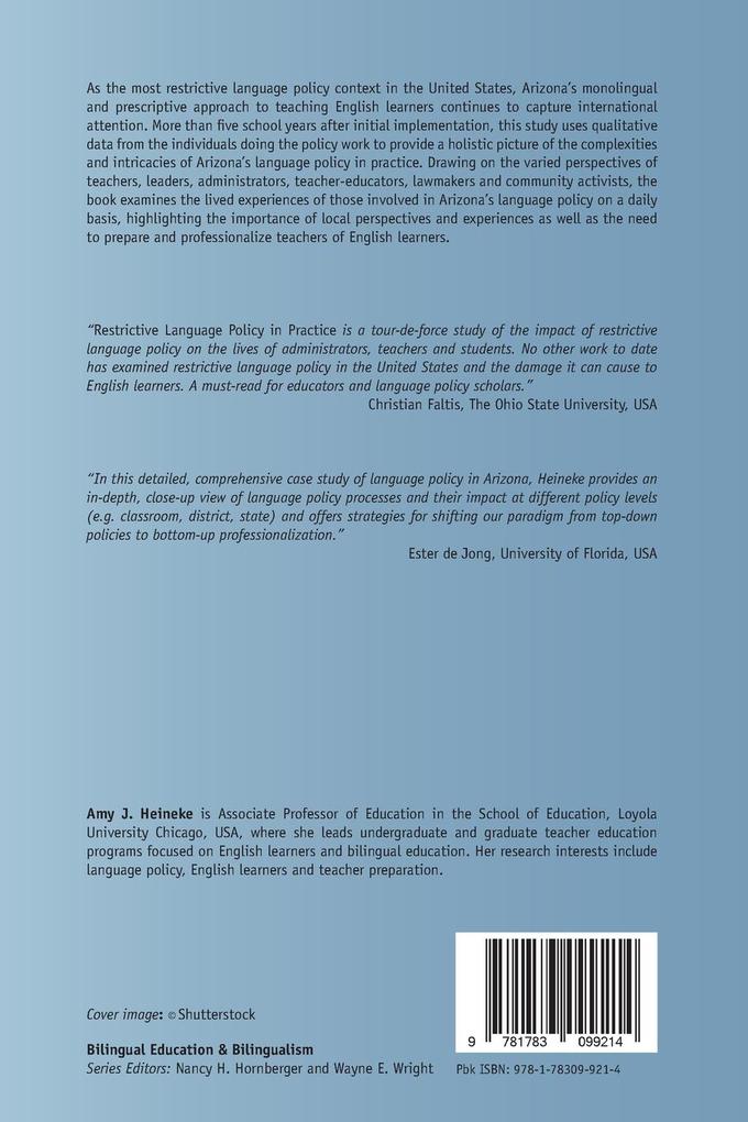 Weitere Ansicht: Restrictive Language Policy in Practice | Amy J. Heineke