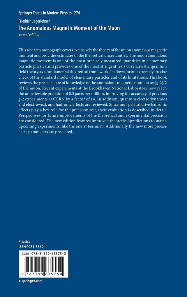 Weitere Ansicht: The Anomalous Magnetic Moment of the Muon | Friedrich Jegerlehner