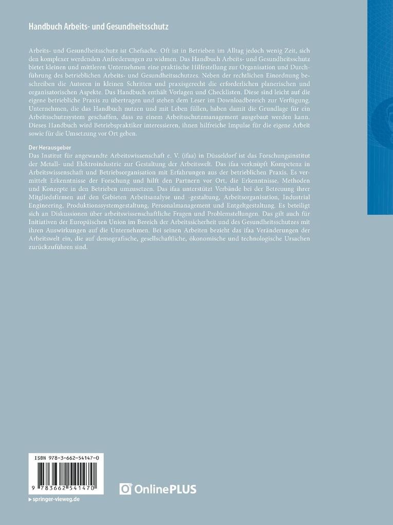 Weitere Ansicht: Handbuch Arbeits- und Gesundheitsschutz