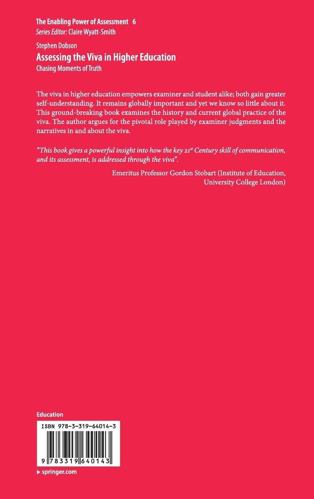 Weitere Ansicht: Assessing the Viva in Higher Education | Stephen Dobson