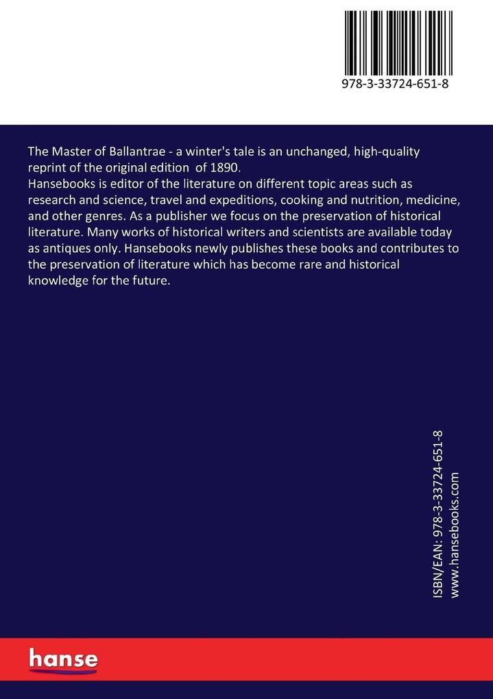 Weitere Ansicht: The Master of Ballantrae | Robert Louis Stevenson
