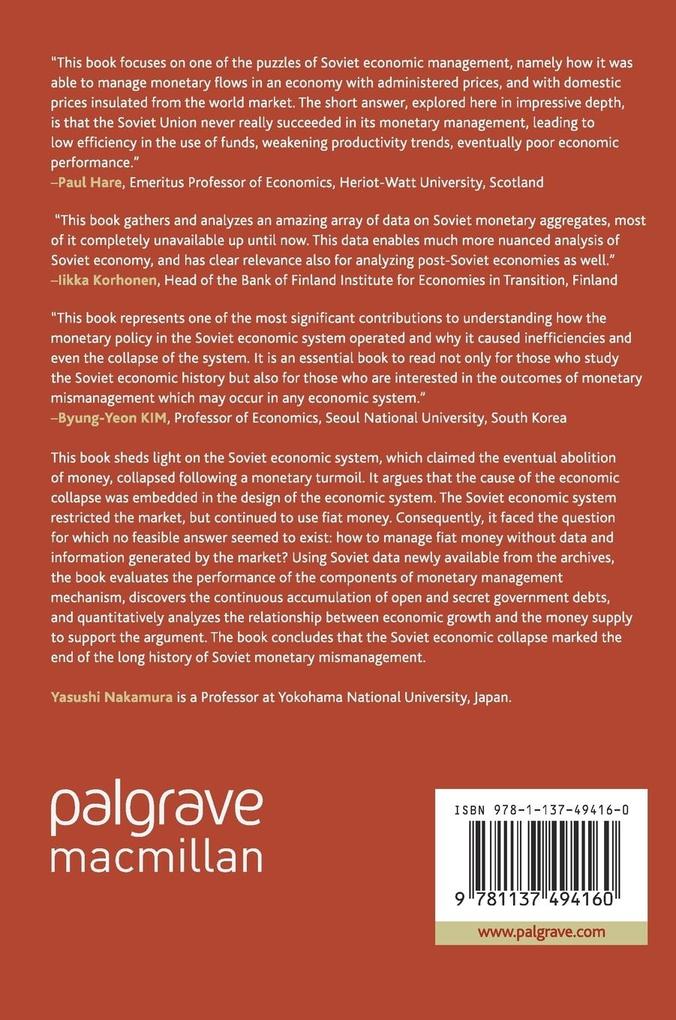 Weitere Ansicht: Monetary Policy in the Soviet Union | Yasushi Nakamura