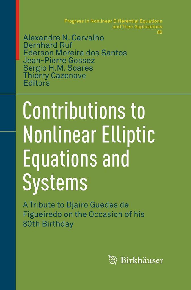Produktbild: Contributions to Nonlinear Elliptic Equations and Systems