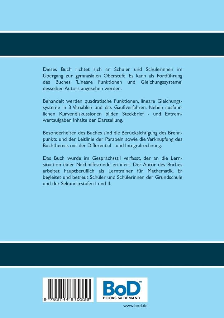 Weitere Ansicht: Quadratische Funktionen und Gleichungssysteme | Ewald Bamberger