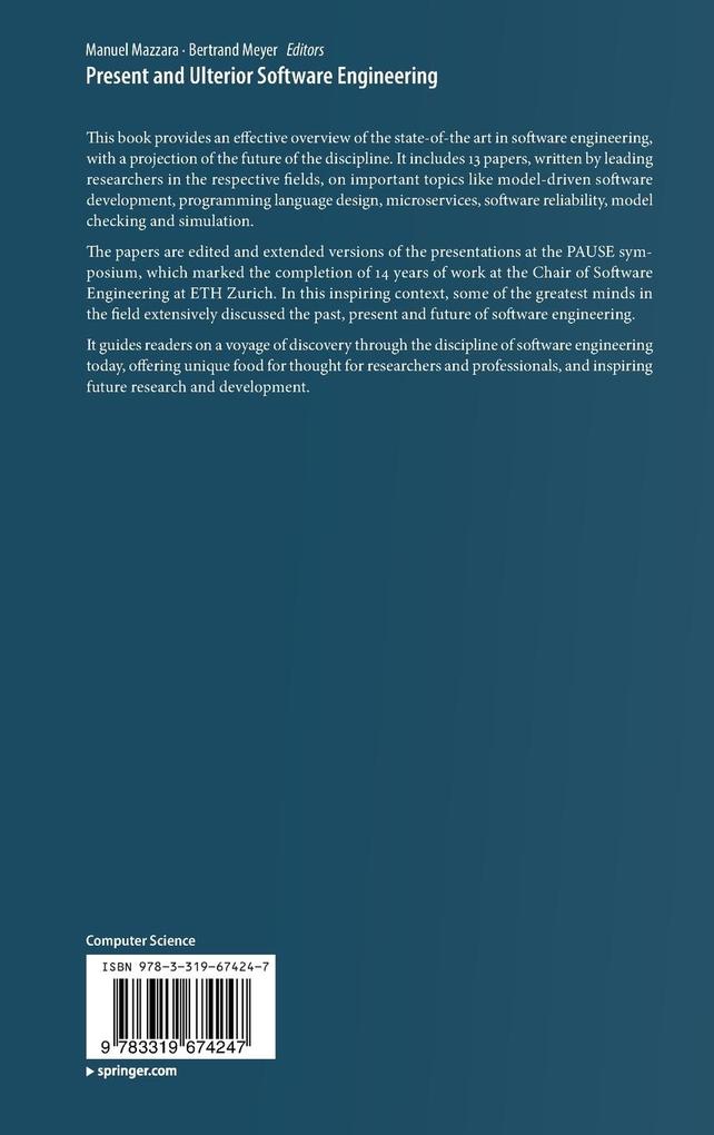 Weitere Ansicht: Present and Ulterior Software Engineering