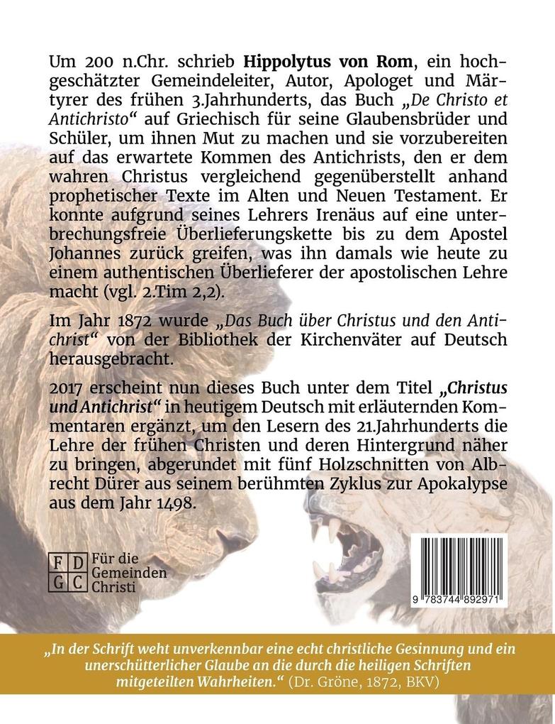Weitere Ansicht: Christus und Antichrist | Alexander Basnar, Hippolytus von Rom