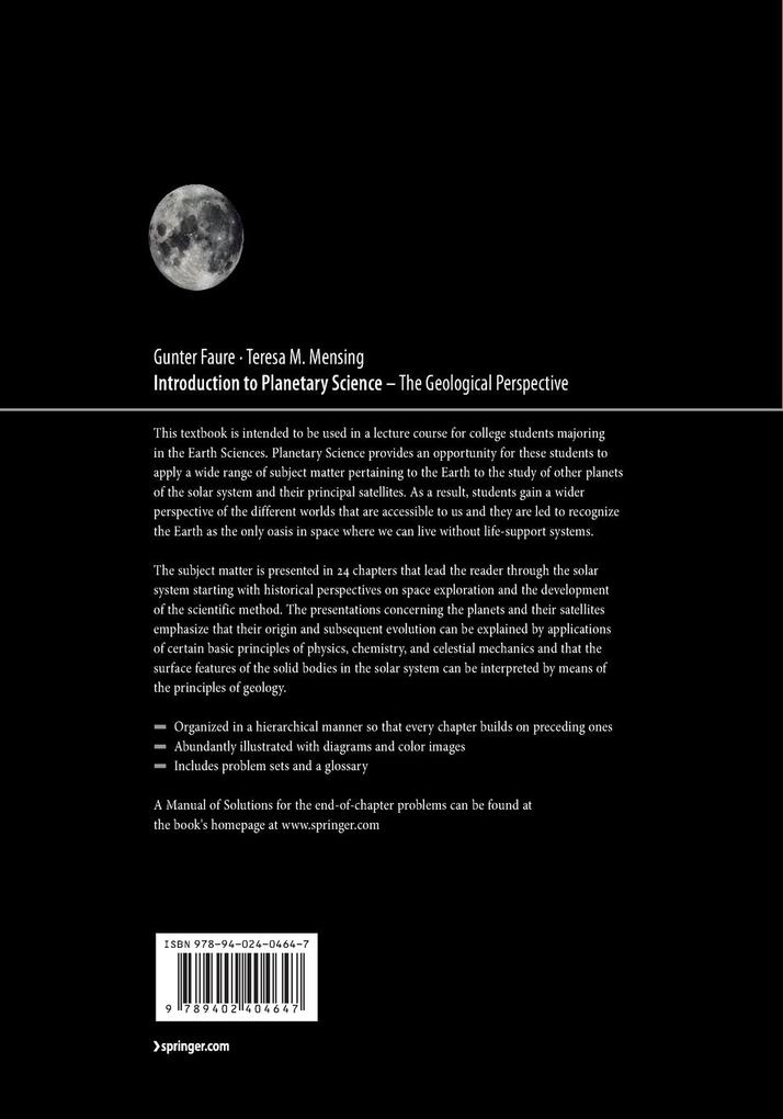 Weitere Ansicht: Introduction to Planetary Science | Gunter Faure, Teresa M. Mensing