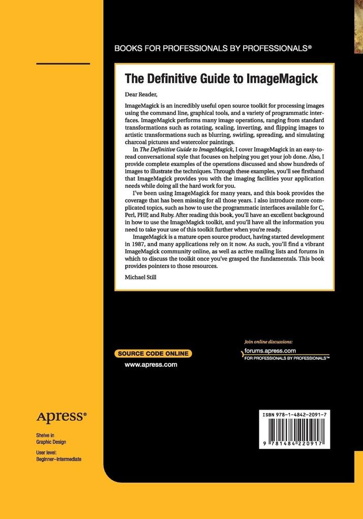 Weitere Ansicht: The Definitive Guide to ImageMagick | Michael Still