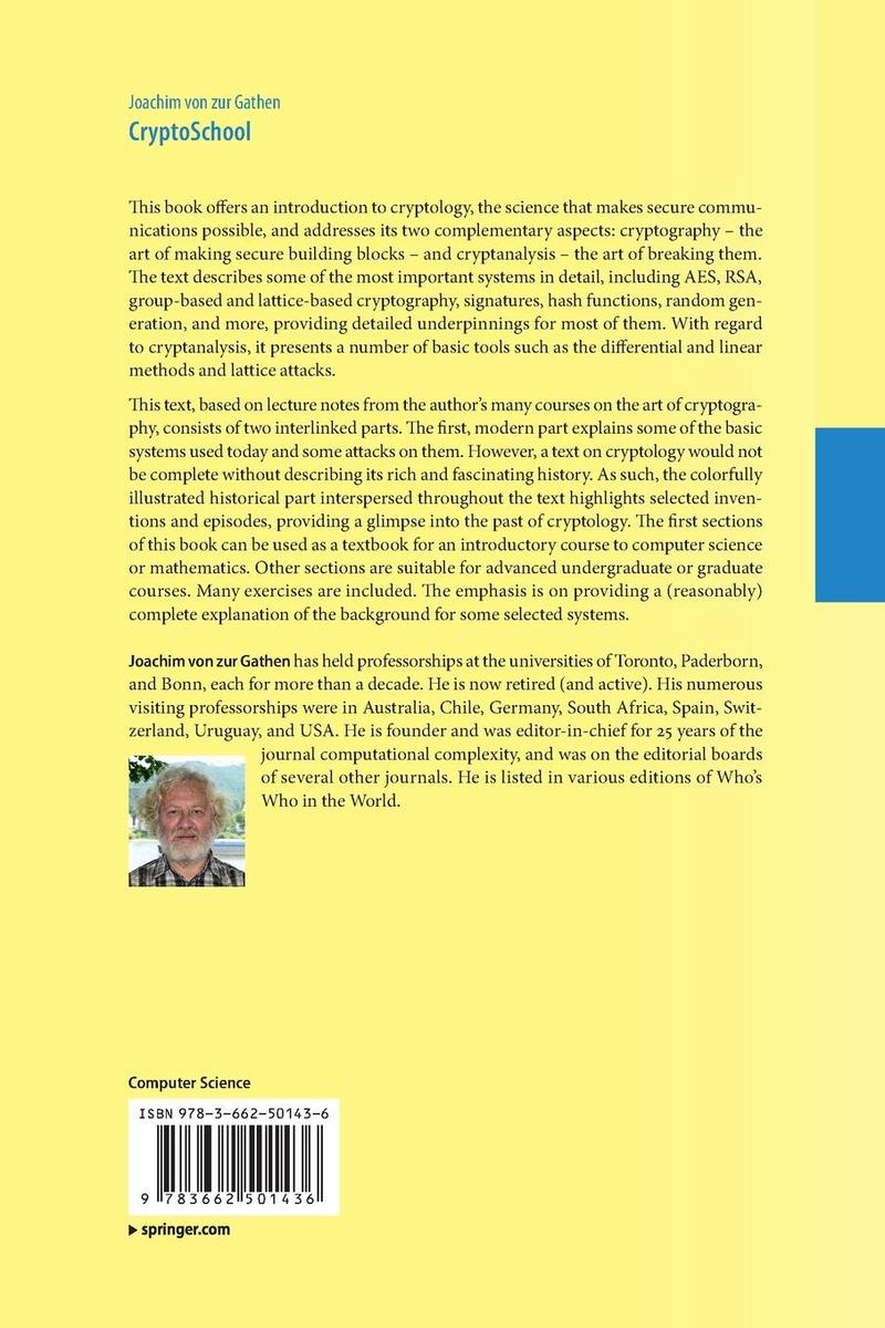 Weitere Ansicht: CryptoSchool | Joachim von zur Gathen