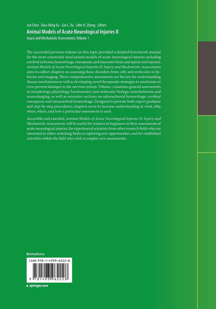 Weitere Ansicht: Animal Models of Acute Neurological Injuries II