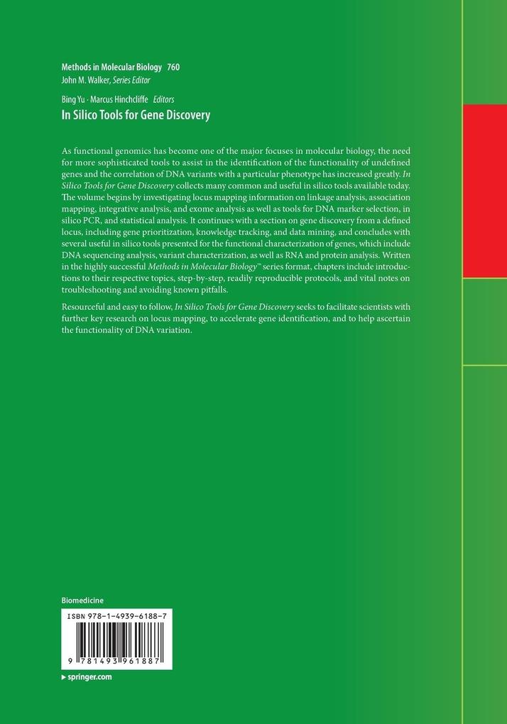 Weitere Ansicht: In Silico Tools for Gene Discovery