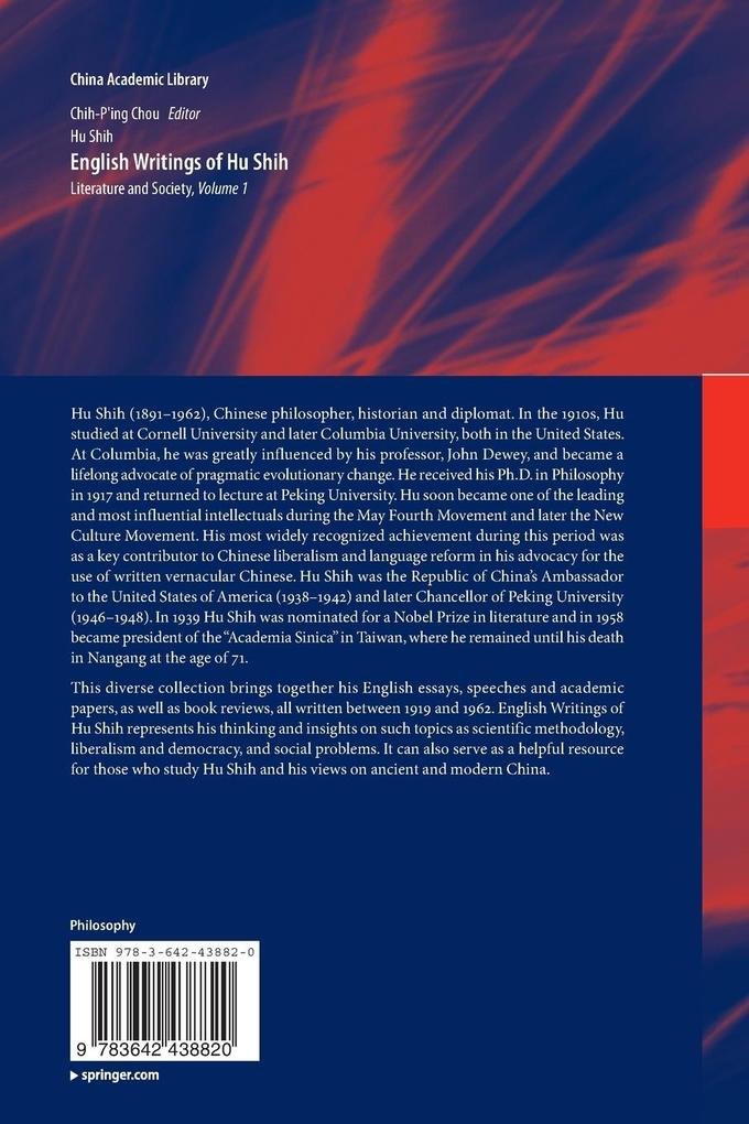 Weitere Ansicht: English Writings of Hu Shih | Hu Shih