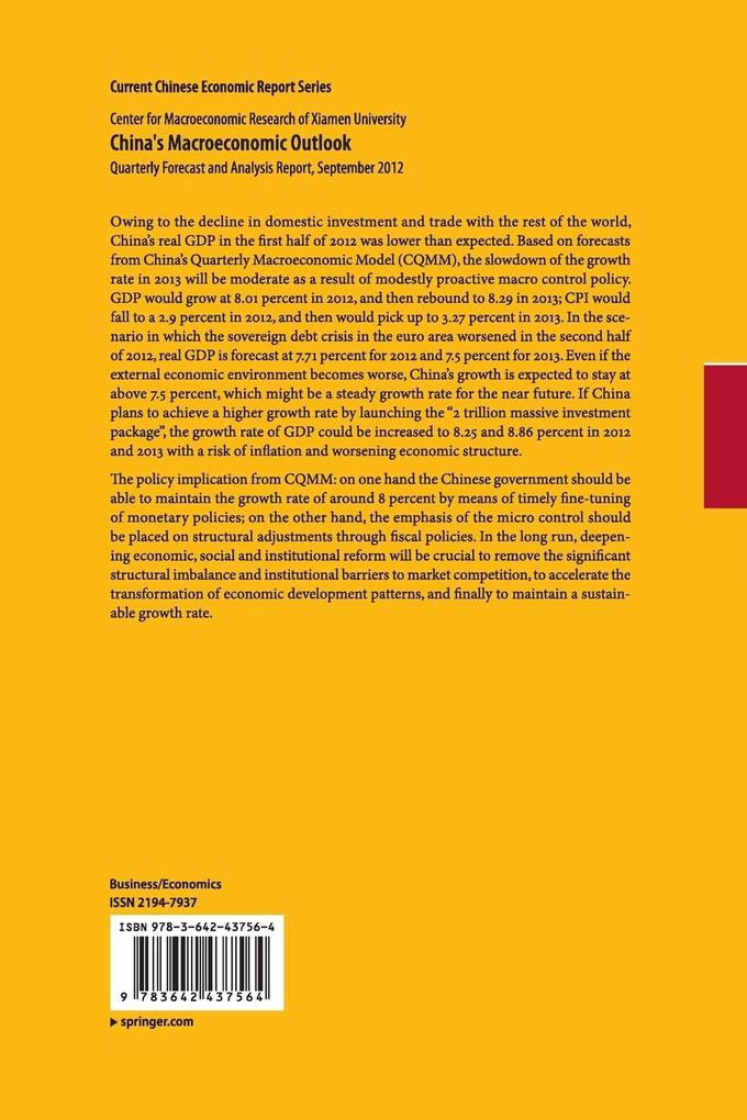 Weitere Ansicht: China's Macroeconomic Outlook | Cmr Of Xiamen University