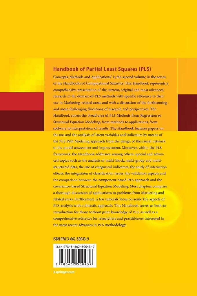Weitere Ansicht: Handbook of Partial Least Squares
