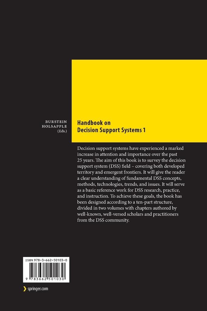 Weitere Ansicht: Handbook on Decision Support Systems 1