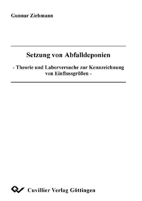 Produktbild: Setzung von Abfalldeponien