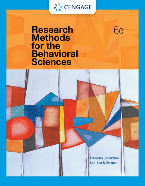 Produktbild: Research Methods for the Behavioral Sciences | Frederick Gravetter, Lori-Ann Forzano