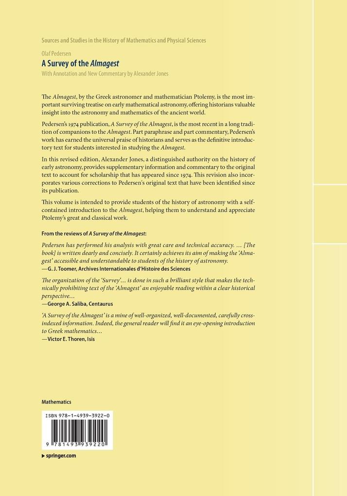 Weitere Ansicht: A Survey of the Almagest | Olaf Pedersen