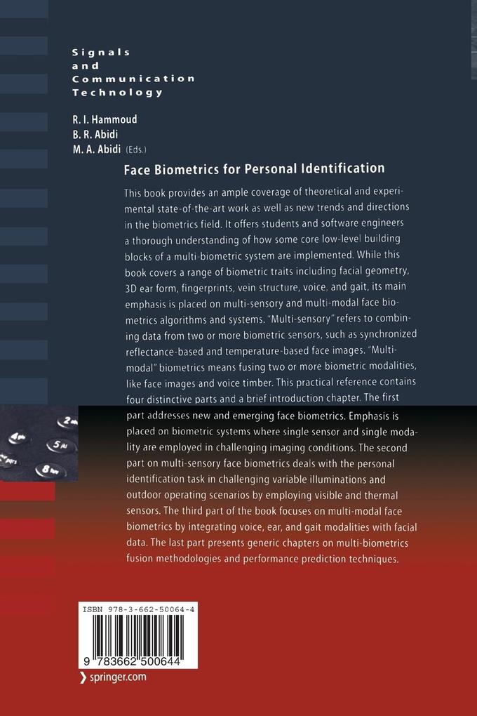 Weitere Ansicht: Face Biometrics for Personal Identification