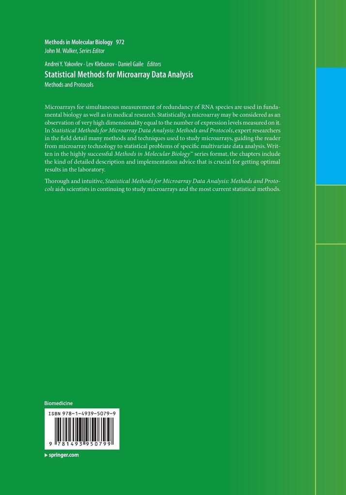 Weitere Ansicht: Statistical Methods for Microarray Data Analysis