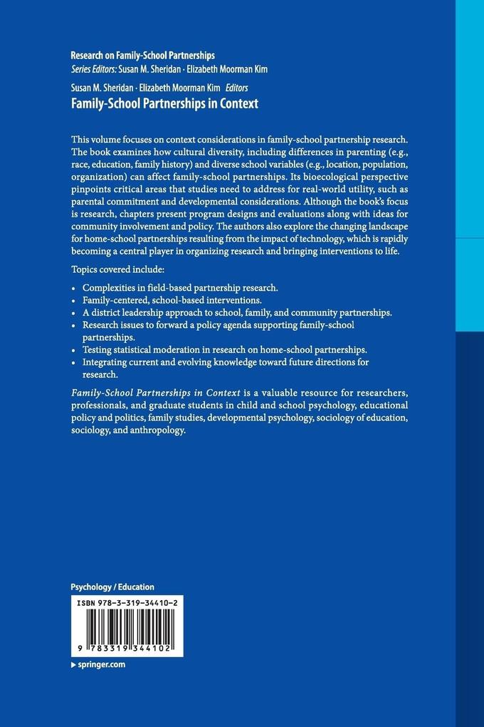 Weitere Ansicht: Family-School Partnerships in Context