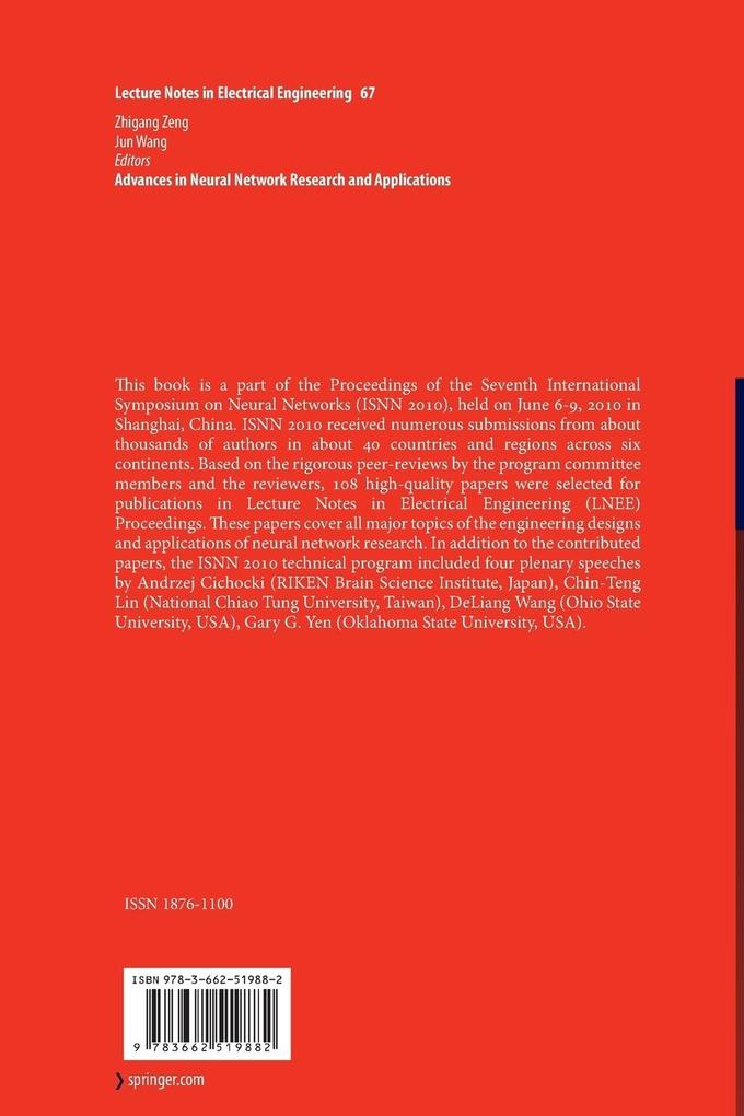 Weitere Ansicht: Advances in Neural Network Research and Applications