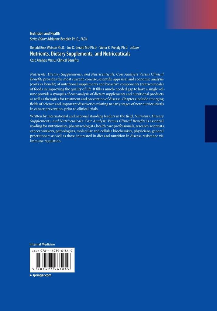 Weitere Ansicht: Nutrients, Dietary Supplements, and Nutriceuticals