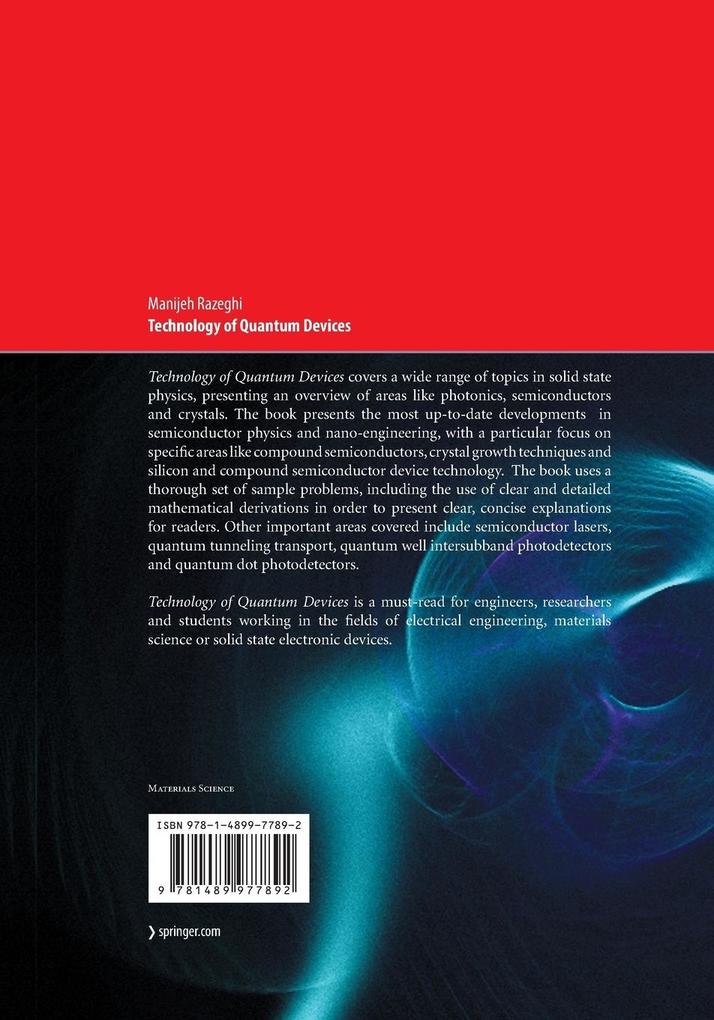 Weitere Ansicht: Technology of Quantum Devices | Manijeh Razeghi