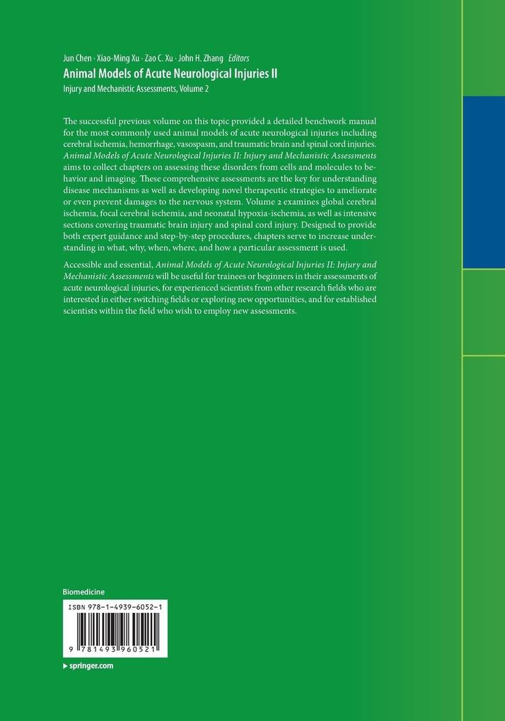 Weitere Ansicht: Animal Models of Acute Neurological Injuries II