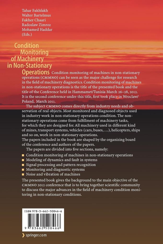 Weitere Ansicht: Condition Monitoring of Machinery in Non-Stationary Operations