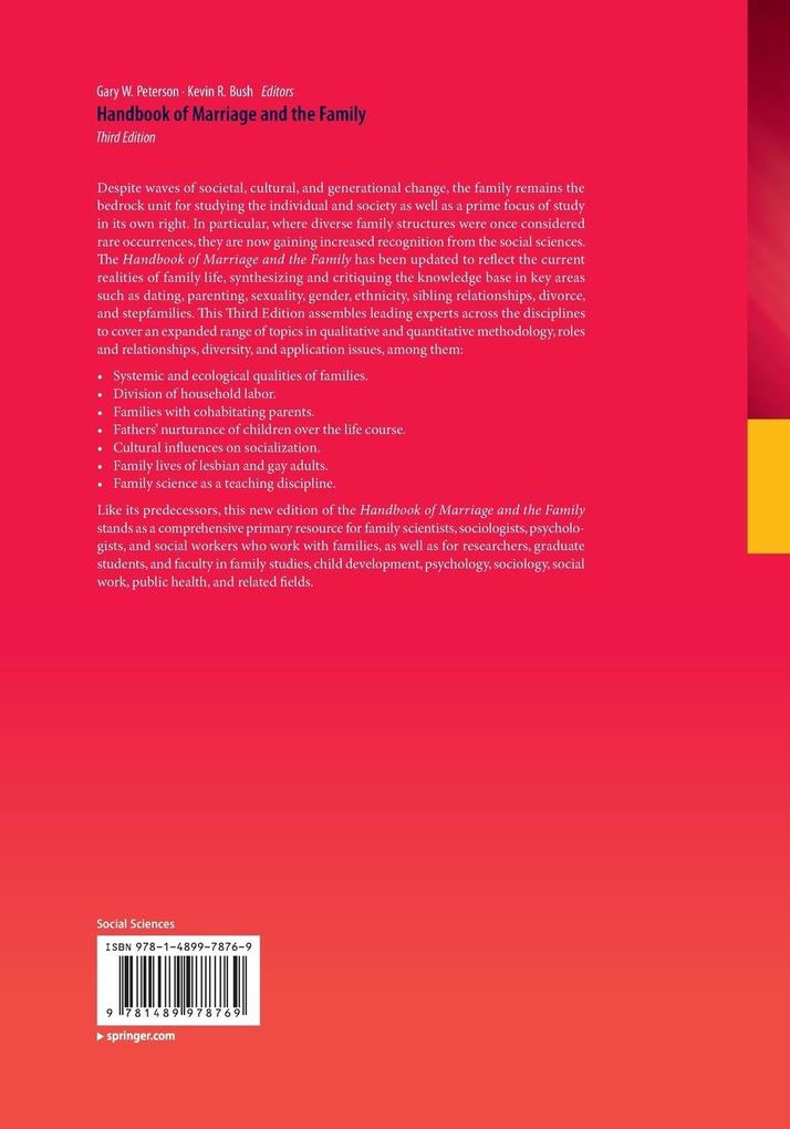 Weitere Ansicht: Handbook of Marriage and the Family