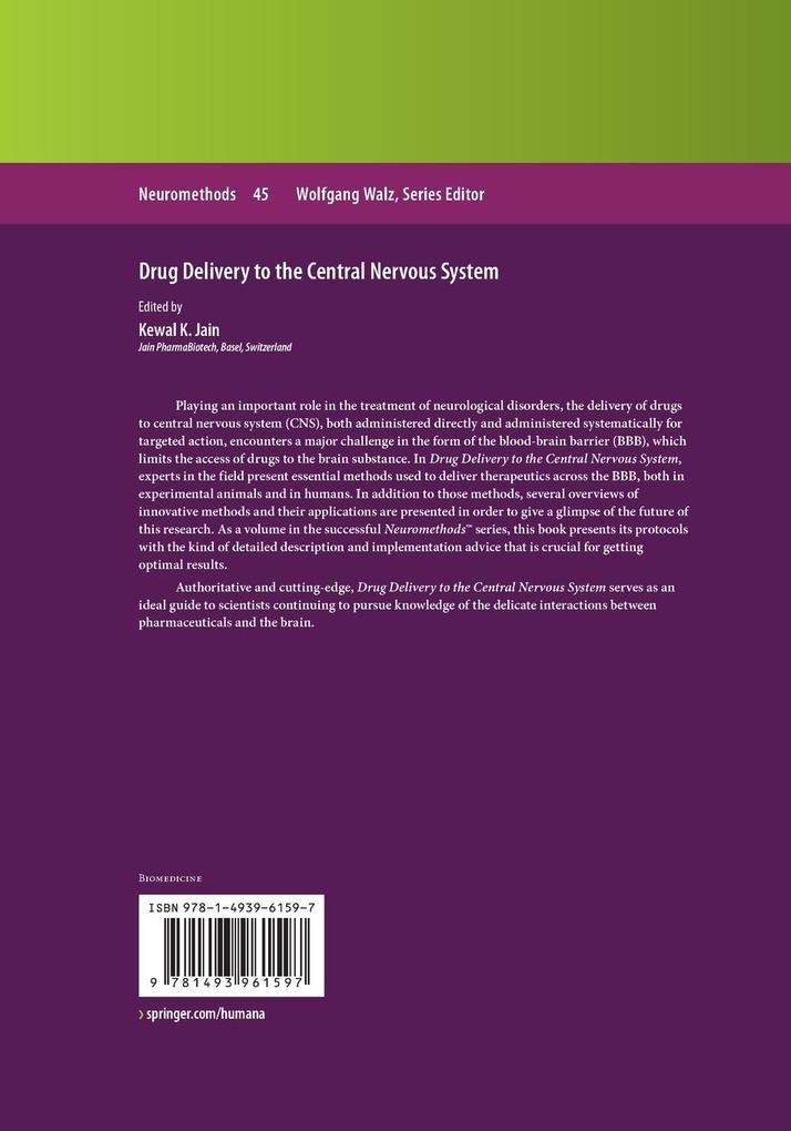 Weitere Ansicht: Drug Delivery to the Central Nervous System